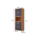 Ver imagem 3 de Paneleiro de Cozinha Eloise C/ 3 Portas Basculantes Riscadas 1 Nicho P/ Forno e 2 Gavetas 70 Cm