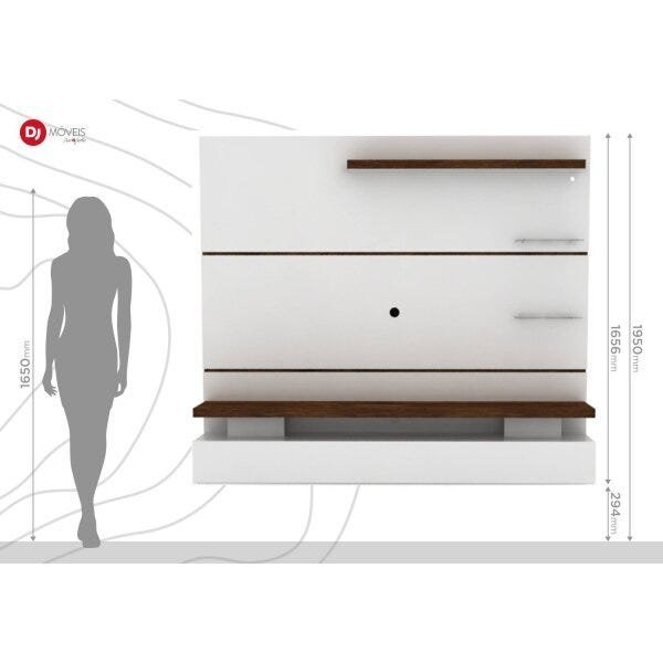 Painel para TV até 65 Polegadas com Nicho Greco Moderno DJ Móveis  - 4