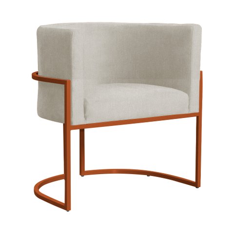 Poltrona Luana para Sala Base em Bronze Suede Cores - S.A Móveis DS Móveis Vermelho