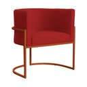 Ver mais imagens de Poltrona Luana para Sala Base em Bronze Suede Cores - S.A Móveis DS Móveis Vermelho