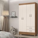Ver imagem 3 de Guarda Roupa Solteiro Astro Amêndola Touch Off White – Demóbile