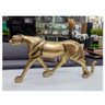 Decoração Escultura Leopardo Dourado Enfeite Sala 31,5cm - 3