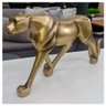 Decoração Escultura Leopardo Dourado Enfeite Sala 31,5cm - 2