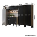 Ver imagem 5 de Armário de Cozinha Compacta Arizona Fusion Two Carraro Carvalho com Preto