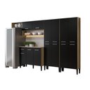 Ver imagem 2 de Armário de Cozinha Compacta Arizona Fusion Two Carraro Carvalho com Preto