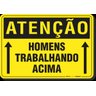 PLACA ATENÇÃO HOMENS TRABALHANDO ACIMA - 1