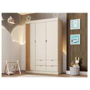 Ver imagem 1 de Guarda Roupa Infantil Ambiente Ayla 3 Portas Off White - Phoenix