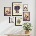 Ver imagem 1 de Kit Composição 6 Quadros Lavanda e Pássaros:madeira Branca