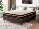 Ver imagem 1 de Conjunto Cama Box c/ Molas Ensacadas Sirius Preto Queen 158x198x65