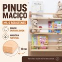 Ver imagem 1 de Kit 3 Prateleiras de Madeira Montessori Dulce Slim 40x10 cm