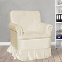 Ver imagem 2 de Poltrona Laura Amamentação Balanço Mais Puff - Quarto Bebê Amamentação - Veludo - Estopar Laura Mais