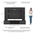 Ver imagem 3 de Rack Estante com Painel TV 65" e 2 portas Catar Multimóveis BR3395 Preto