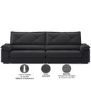 Ver imagem 6 de Sofá com Carregador Usb e Molas no Assento Retrátil Reclinável Nice 2,90m Linho Soft- Netsofas -