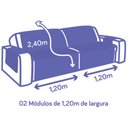 Ver imagem 4 de Protetor de Sofá Retrátil Dupla Face Microfibra 2,40m - Caqui/palha Mr Enxovais Retratil