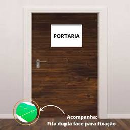 Placa Sinalização 1/2 Oficio Portaria Mdf Natural - 2