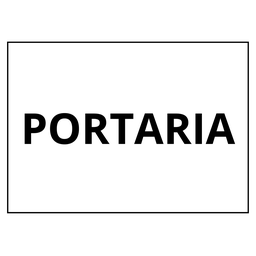 Placa Sinalização 1/2 Oficio Portaria Mdf Natural - 1
