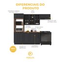 Ver imagem 5 de Armário de Cozinha Modulada Compacta Fidelitá Nara 100% MDF 4 Peças 270cm 12 Portas 2 Gavetas com
