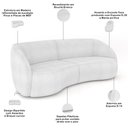 Ver imagem 4 de Sofá 4 Lugares para Sala Living Orgânico 318cm Eron M03 Bouclê Branco - Lyam Decor
