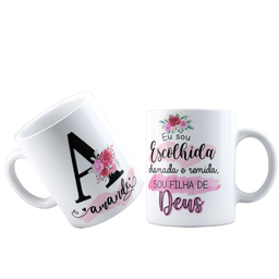 Canecas de Porcelana Personalizadas Alfabeto Evangelico Letra a - 1