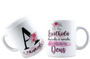 Ver imagem 1 de Canecas de Porcelana Personalizadas Alfabeto Evangelico Letra a