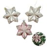 Kit 3 Bola de Natal Rosa Champanhe Estrela para Árvore - 6