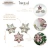 Kit 3 Bola de Natal Rosa Champanhe Estrela para Árvore - 7
