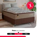 Ver imagem 5 de Cama Box Viúva + Colchão Comfort Class Pillow Top 128x188 Bege/suede Marrom