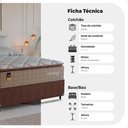 Ver imagem 3 de Cama Box Viúva + Colchão Comfort Class Pillow Top 128x188 Bege/suede Marrom