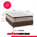 Ver imagem 4 de Cama Box Viúva + Colchão Comfort Class Pillow Top 128x188 Bege/suede Marrom