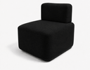 Ver imagem 1 de Poltrona Cubo para Sala Moderna e Recepção Suede:Suede Preto