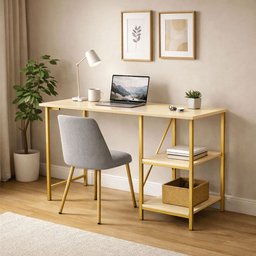 Escrivaninha Mesa Office Estudo Estilo Industrial 110cm Klm Móveis - 3