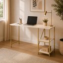 Ver imagem 1 de Escrivaninha Mesa Office Estudo Estilo Industrial 110cm Klm Móveis