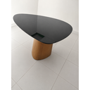 Ver imagem 4 de Mesa Jantar Orgânica Cone Canya 140x145cm - Laca Preto