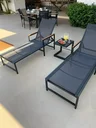 Ver imagem 6 de Mesa Lateral Mesinha de Alumínio Preto Jardim Piscina Varanda