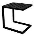 Ver imagem 1 de Mesa Lateral Mesinha de Alumínio Preto Jardim Piscina Varanda