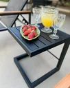 Ver imagem 2 de Mesa Lateral Mesinha de Alumínio Preto Jardim Piscina Varanda