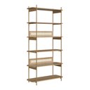 Ver imagem 2 de Estante 180 Cm 6 Prateleiras Palhinha Pé Metal Oslo Artesano | Hanover/dourado - Artesano Home