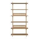Ver imagem 1 de Estante 180 Cm 6 Prateleiras Palhinha Pé Metal Oslo Artesano | Hanover/dourado - Artesano Home