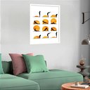 Ver imagem 2 de Quadro Decorativo Posições de Yoga - 70x50cm:moldura Preta