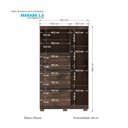 Ver imagem 3 de Cômoda Multiuso Marabá 1 Porta 6 Gavetas com Pés e Espelho Santos Andira