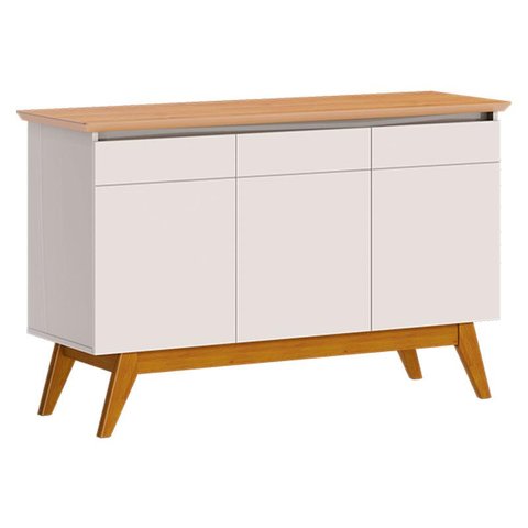 Aparador para Sala Buffet Classic 3 Portas Off White Nature - Imcal