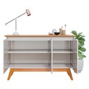 Ver imagem 3 de Aparador para Sala Buffet Classic 3 Portas Off White Nature - Imcal