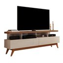 Ver imagem 2 de Rack para TV 55 Polegadas Rack Vivare 1.6 Wood Freijo Off White MDP MDF Germai Móveis