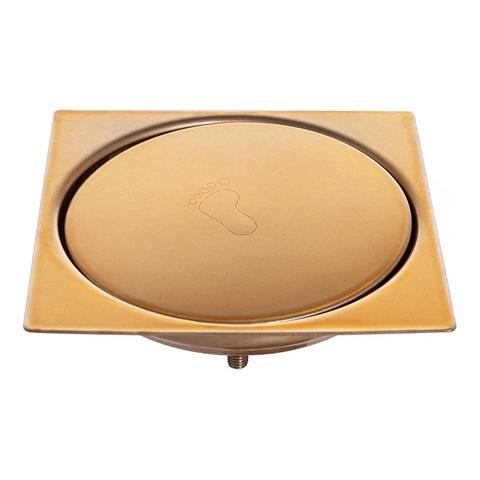 Ralo Para Piso Click Dourado 15x15 Cm