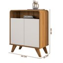 Ver imagem 4 de Aparador Buffet Retrô 2 Portas Nature Off White Eccos Potenza