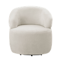 Ver imagem 1 de Poltrona Giratória Bárbara Luxo para Sala na Cor Bouclê-off White- Edecasamoveis