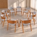 Ver imagem 1 de Combo 8 Poltronas Lux Ergônomicas Design Sofisticado & Elegante Àreas Gourmet & Sala de Jantar