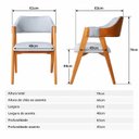 Ver imagem 3 de Combo 8 Poltronas Lux Ergônomicas Design Sofisticado & Elegante Àreas Gourmet & Sala de Jantar