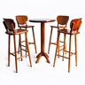 Conjunto Bistrô Mesa Red Alta 4 Banq Mad Imbuia - VivaLigna - 1