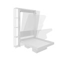 Ver mais imagens de Cama Articulada Solteiro 193x128,5cm C/ Nichos e Prateleiras Branco Cm8013 Tecno Mobili